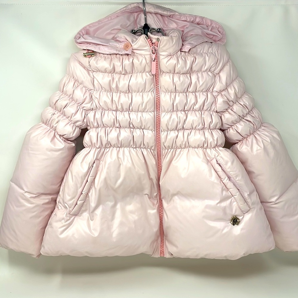 ROBERTO CAVALLI Girls Hooded Down Coat, size 6/122